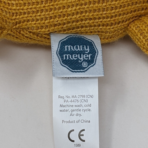 MARY Meyer Baby Lion Plush Knitted Nursery Rattle 7" - Picture 4 of 7